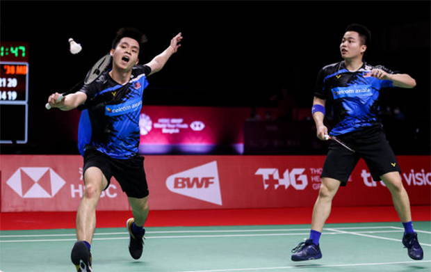 Aaron Chia/Soh Wooi Yik off to a strong start at the 2020 BWF World Tour Finals. (photo: Shi Tang/Getty Images)