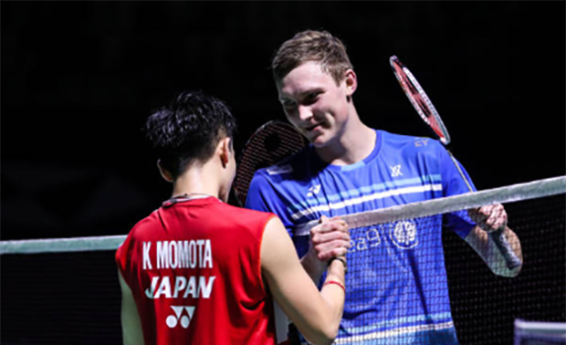 Kento Momota (L), Viktor Axelsen placed on opposite sides of the 2021 All England draw. (photo: Getty Images)