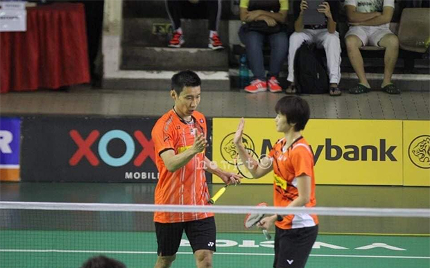 Lee Chong Wei and Vivian Hoo were playing at the 2015 Perak Open. (photo: Howkt/Lee Chong Wei's Facebook)