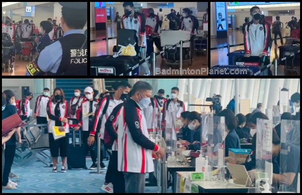 The Indonesian Badminton team arrives safely at Haneda Airport Friday morning. (photo: Embassy of Indonesia)