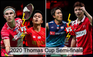 Viktor Axelsen, Anthony Sinisuka Ginting, Kento Momota, and Shi Yuqi are going to set up blockbuster clashes in the 2020 Thomas Cup semi-finals.(photo: Shi Tang/Getty Images)