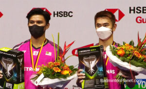 Goh Sze Fei/Nur Izzuddin win the 2022 German Open despite a knee injury. (photo: BWF)