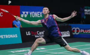 Lee Zii Jia exits the 2022 Malaysia Open. (photo: Shi Tang/Getty Images)
