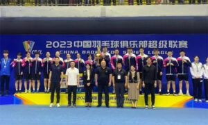 Xiamen wins the 2023 China Badminton Super League (CBSL) Champions after beating Ruichang 3-0. (photo: CBSL)