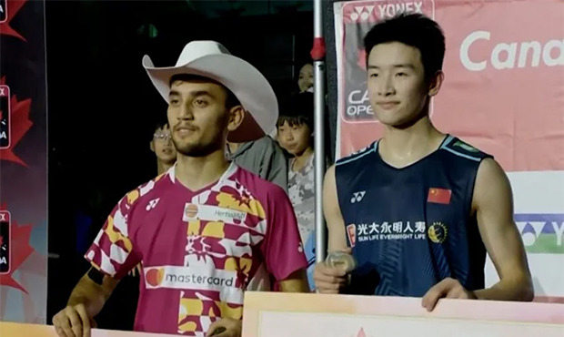 Lakshya Sen wins the 2023 Canada Open title. (photo: YouTube)