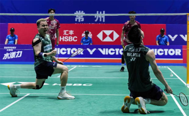 Aaron Chia/Soh Wooi Yik exact revenge against Seo Seung Jae/Kang Min Hyuk in the 2023 China Open semi-finals. (photo: Shi Tang/Getty Images)