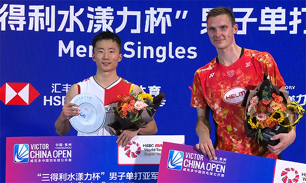 Viktor Axelsen wins the 2023 China Open title. (photo: YouTube)