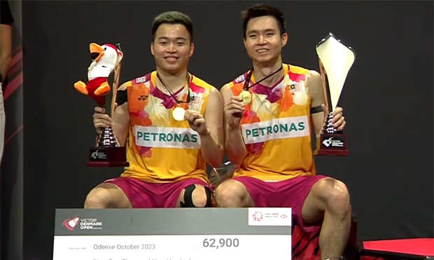 Congratulations to Aaron Chia and Soh Wooi Yik on their spectacular win at the 2023 Denmark Open! (photo: BWF)