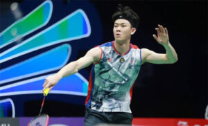Lee Zii Jia loses to Kenta Nishimoto in the 2023 China Masters quarters. (photo: STR)