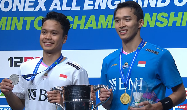 Jonatan Christie wins the 2024 All-England title. (Photo: Shi Tang/Getty Images)