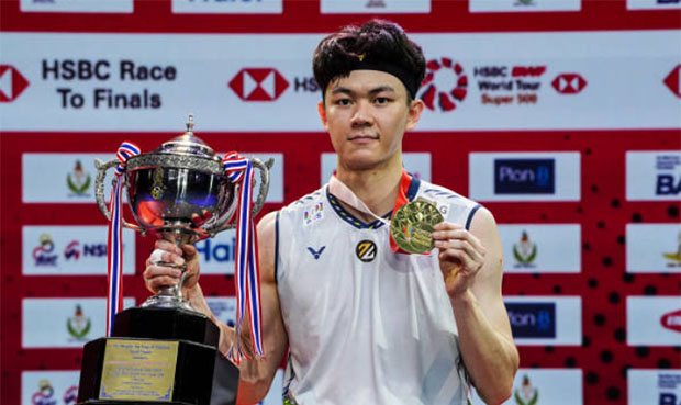 Lee Zii Jia claims the 2024 Thailand Open title. (Photo: Nurphoto)