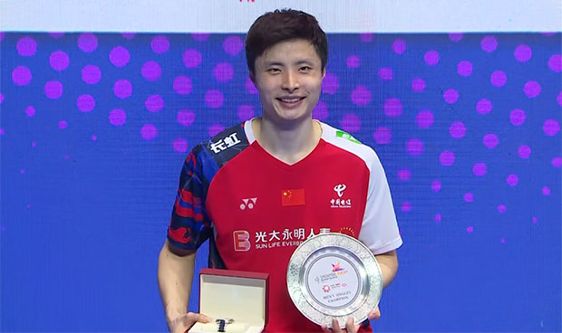 Congratulations to Shi Yuqi on winning the 2024 Singapore Open title. (Photo: BWF)