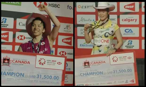 Koki Watanabe, Busanan Ongbamrungphan Win Canada Open. (Photo: BWF)