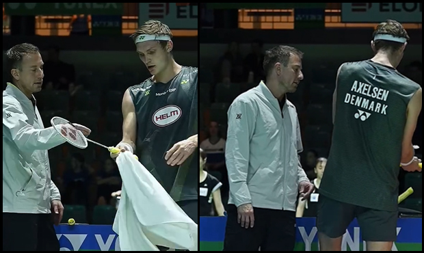 📸 Wow, Peter Gade is now coaching Viktor Axelsen. (Photo: German Open)