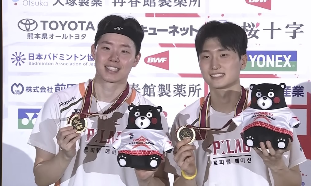 Seo Seung Jae and Kim Won Ho dominate the 2025 badminton season with their 10th title at the Kumamoto Masters. (Photo: BWF)