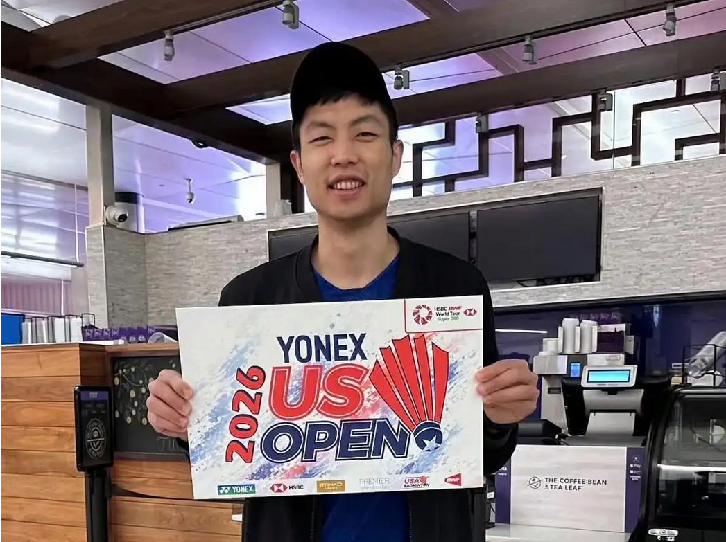 Chou Tien Chen departs Taiwan for California ahead of the 2026 US Open badminton tournament. (Photo: Chou Tien Chen's IG)