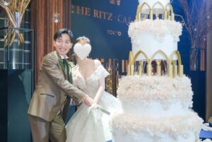 Kento Momota celebrates his wedding with his wife at the same venue where he proposed. (Photo: Kento Momota's IG)