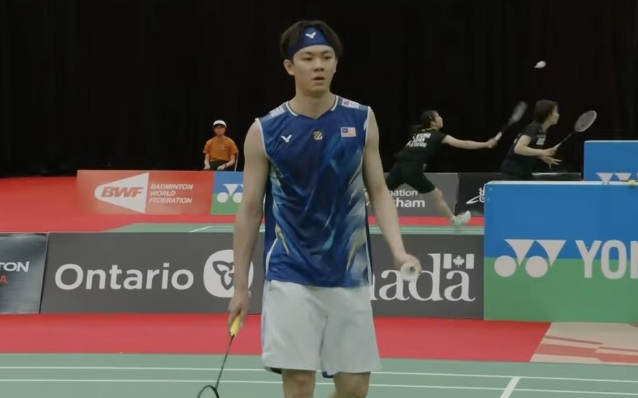 Lee Zii Jia loses to Riki Takei during the Canada Open badminton men’s singles semifinals. (Photo: BWF)